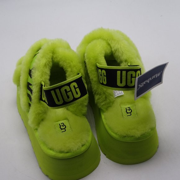 UGG Disco Cross Slide Animalia Slipper Shoe/Slipper Key Lime New Size 8 - Picture 5 of 6